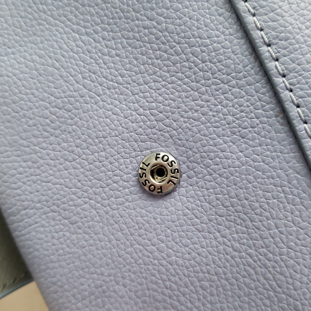Fossil Leather Wallet Blue - Picture 6 of 8